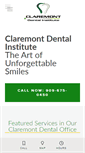 Mobile Screenshot of claremontdentalinstitute.com